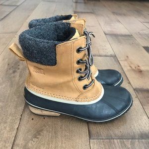 Sorel Slimpack II Lace Up Boots Leather Winter 7